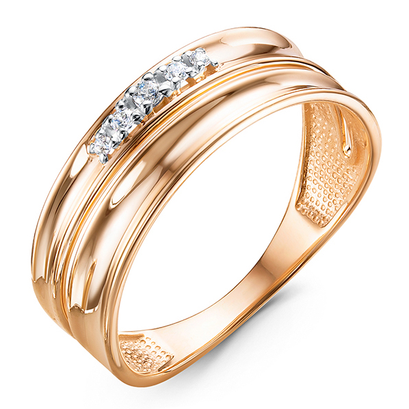 Кольцо, золото, фианит, 1105718
